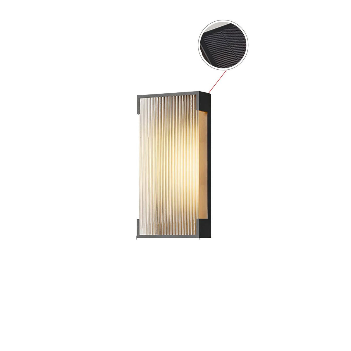 Grevona Applique Murale Extérieure Solaire Rectangulaire Unique