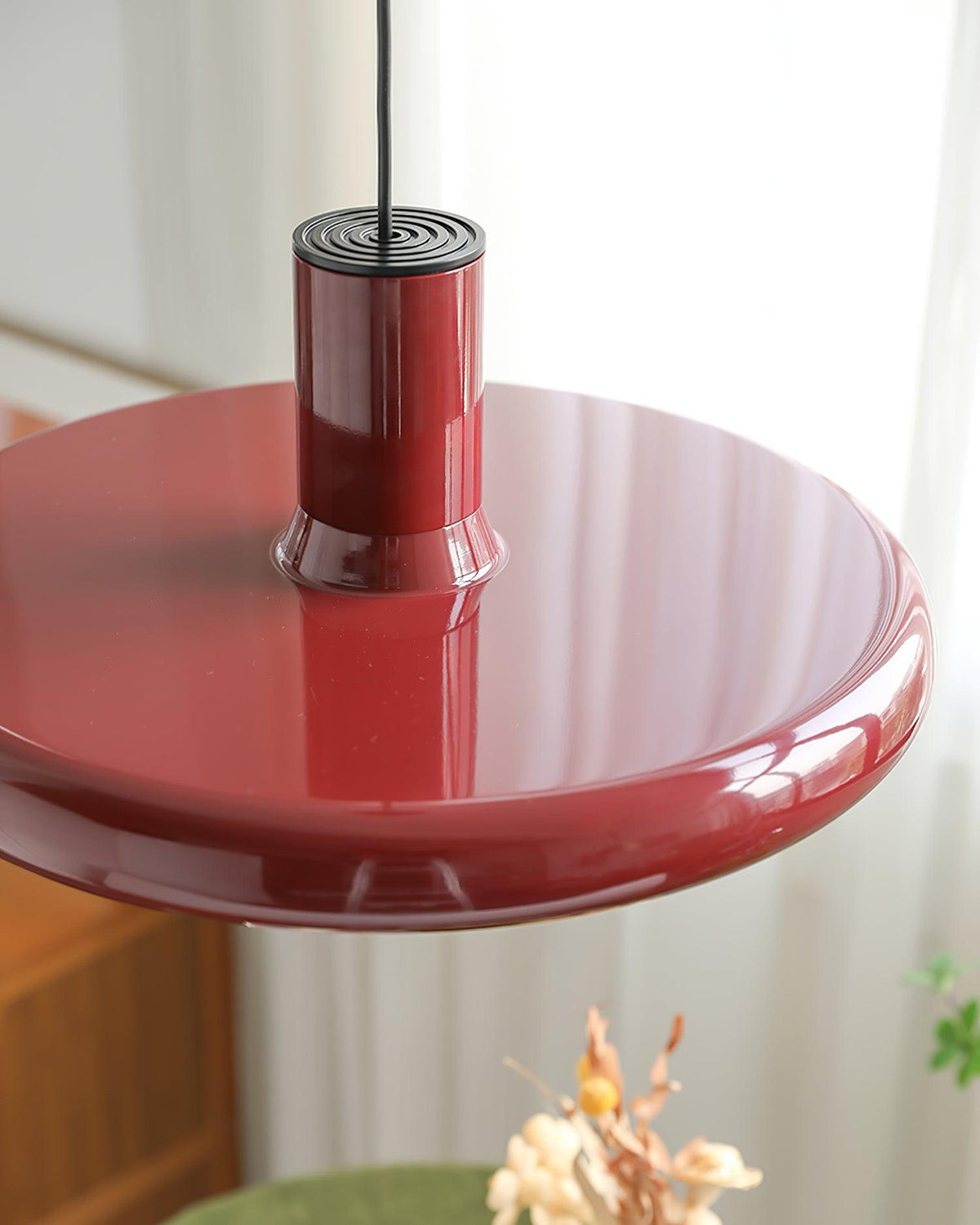 Pendant Lamp Frisbee Red Industrial Contemporary-Neutral Decor