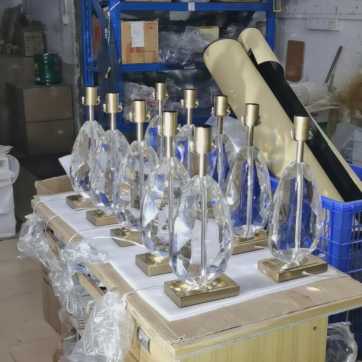 Ulliryre Lampe de Bureau en Cristal Luxe