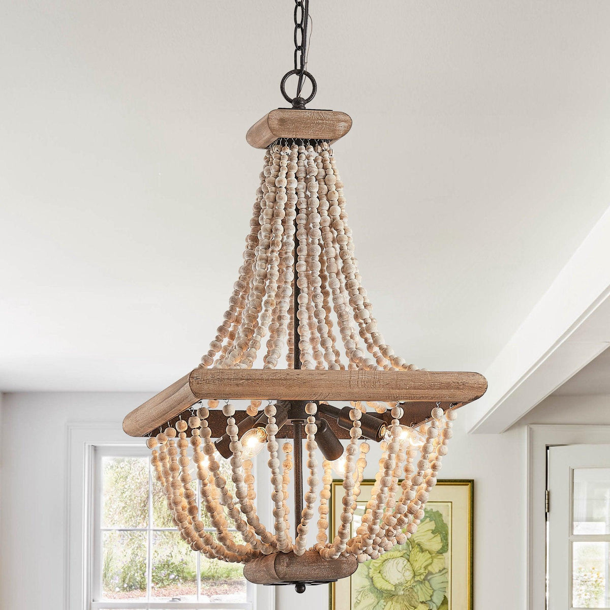 Aursorir Lustre Postmoderne Luxe Bois Métal