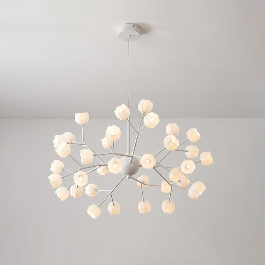 Elora Flower Chandelier-Neutral Decor