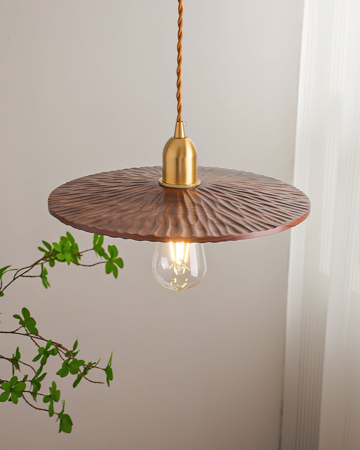 Rei Wood Pendant Lamp-Neutral Decor