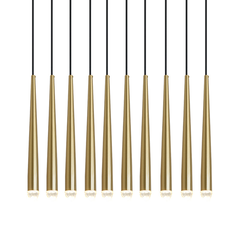 Chandelier with Polished Brass and Crystal Shades Minimalist-Neutral Decor