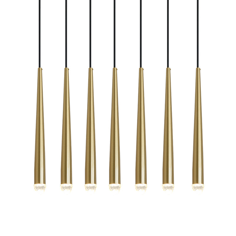 Chandelier with Polished Brass and Crystal Shades Minimalist-Neutral Decor