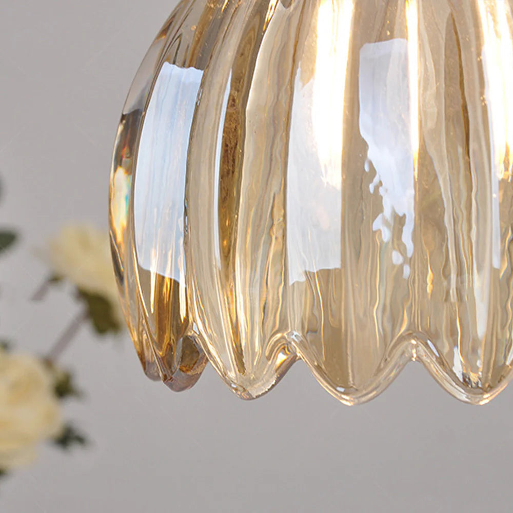 Valentina Rétro LED Suspension Verre Salon