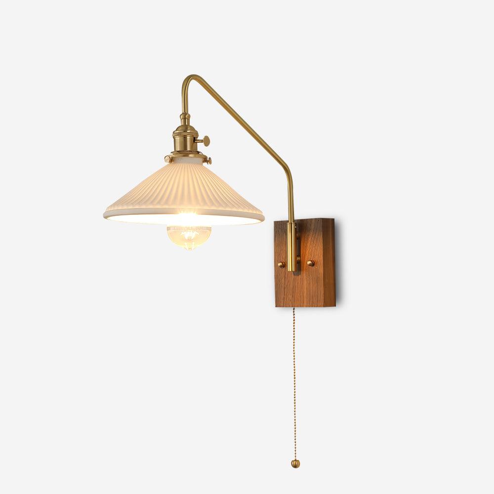 Fayel Pleated Shade Wall Lamp-Neutral Decor