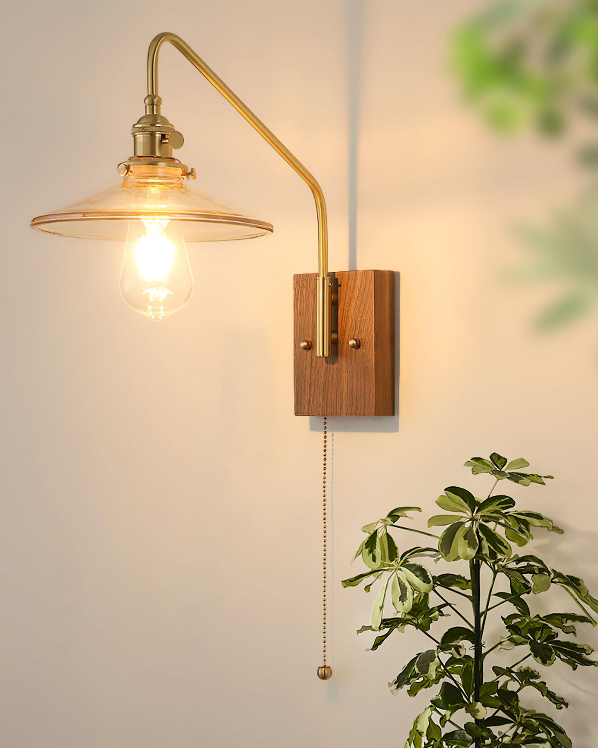 Fayel Pleated Shade Wall Lamp-Neutral Decor