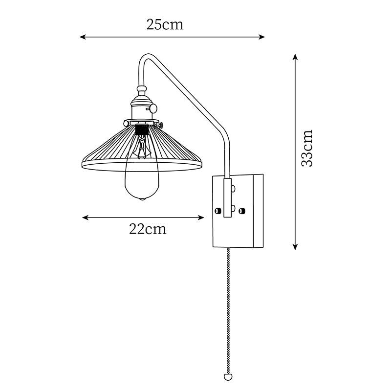 Fayel Pleated Shade Wall Lamp-Neutral Decor