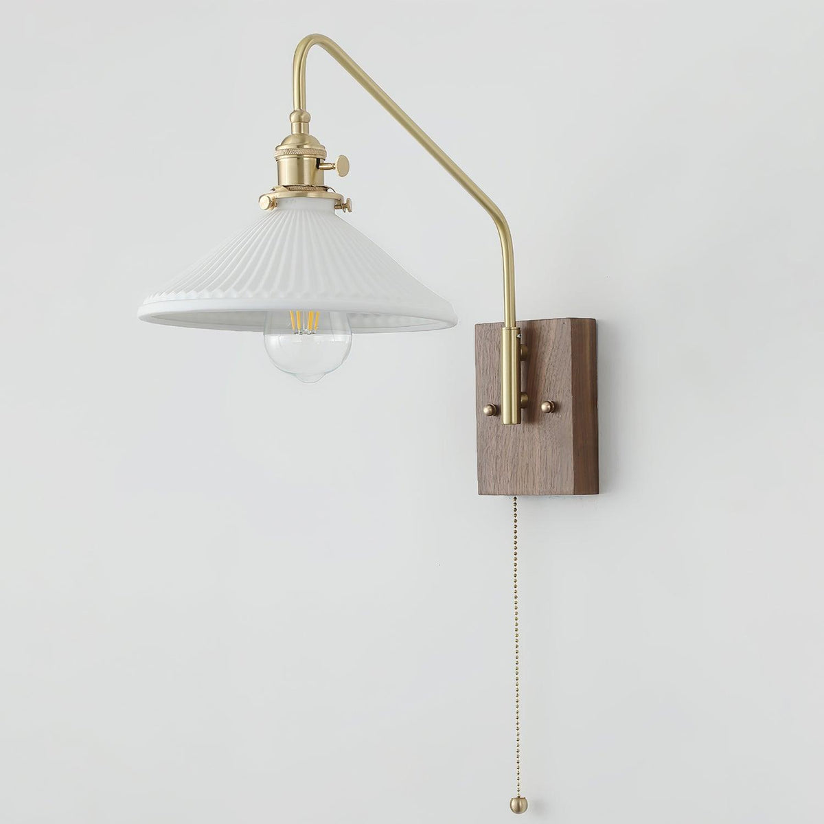 Fayel Pleated Shade Wall Lamp-Neutral Decor