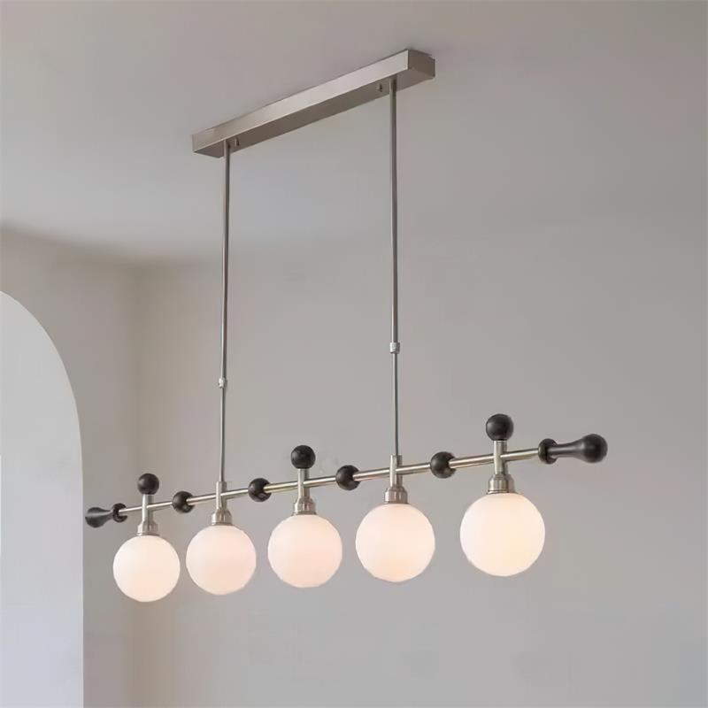 Chandelier Linear Globe LED/Incandescent for Dining Room Kitchen Island-Neutral Decor