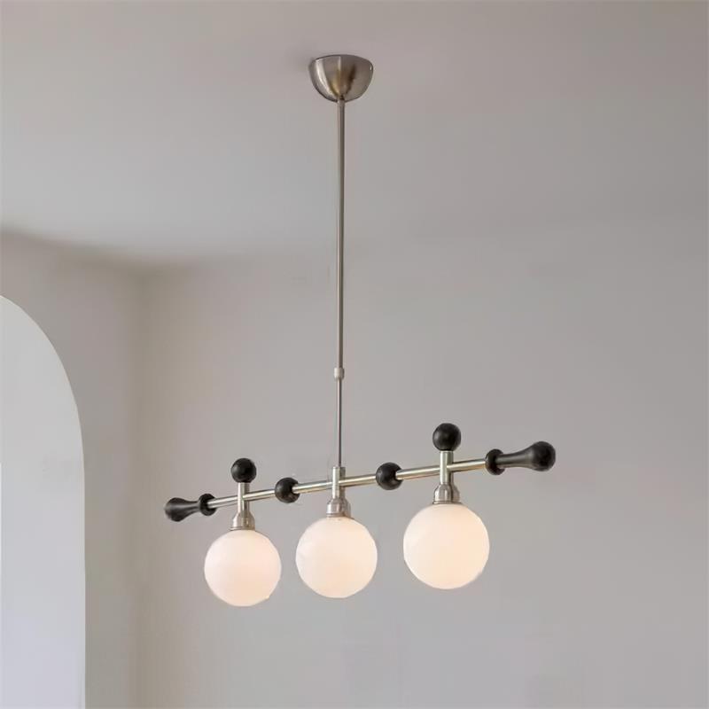 Chandelier Linear Globe LED/Incandescent for Dining Room Kitchen Island-Neutral Decor
