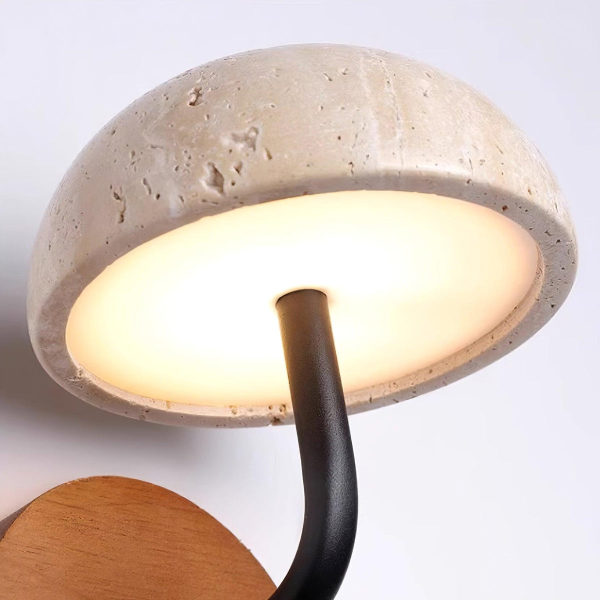 Solaro Wall Light Travertine Half-dome Shade-Neutral Decor