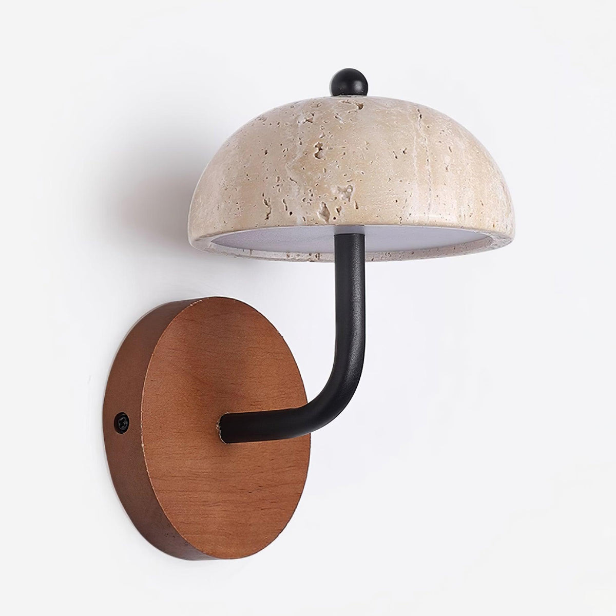 Solaro Wall Light Travertine Half-dome Shade-Neutral Decor
