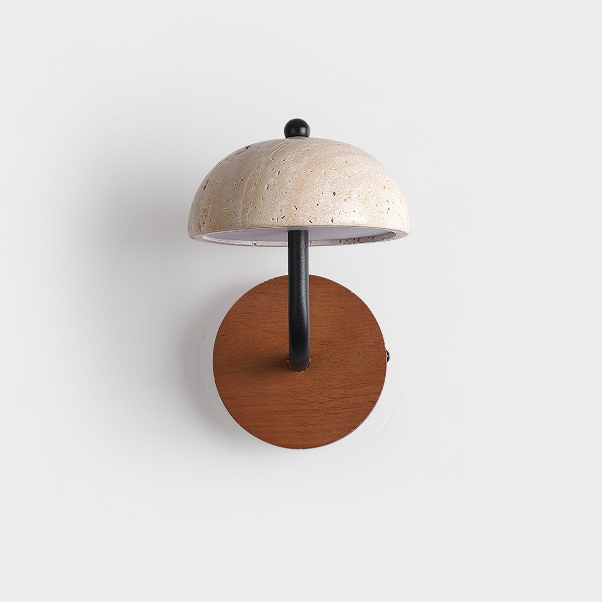 Solaro Wall Light Travertine Half-dome Shade-Neutral Decor