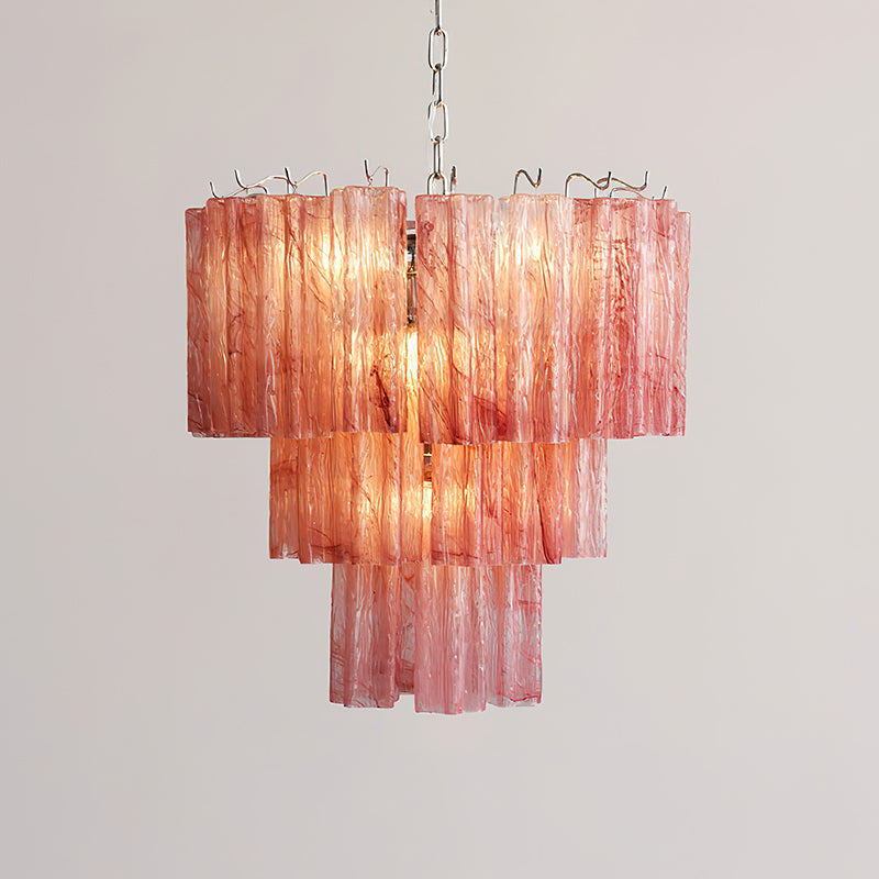 Lifestyle image showcasing the Rhodes Chandelier's mid-century modern luxury.