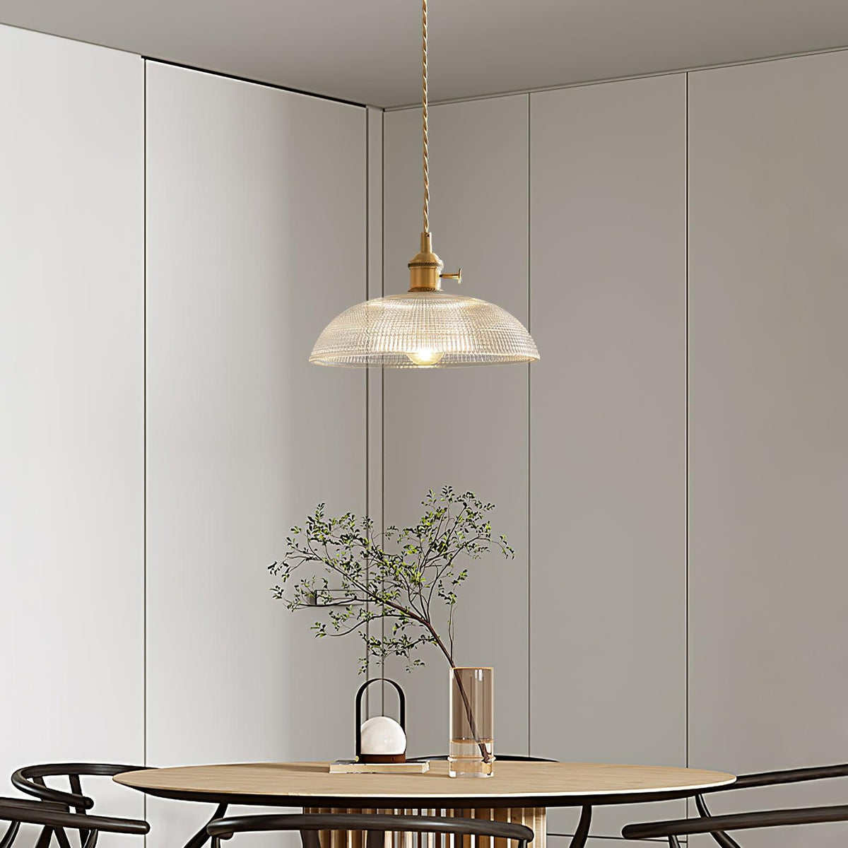 Calyra Suspension en Laiton et Verre