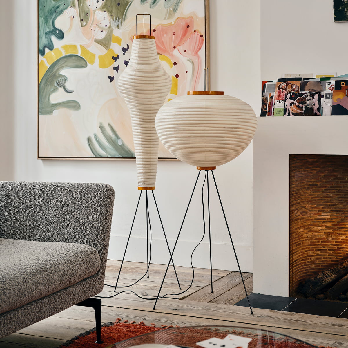 Krelix Lampadaire en Papier Scandinave
