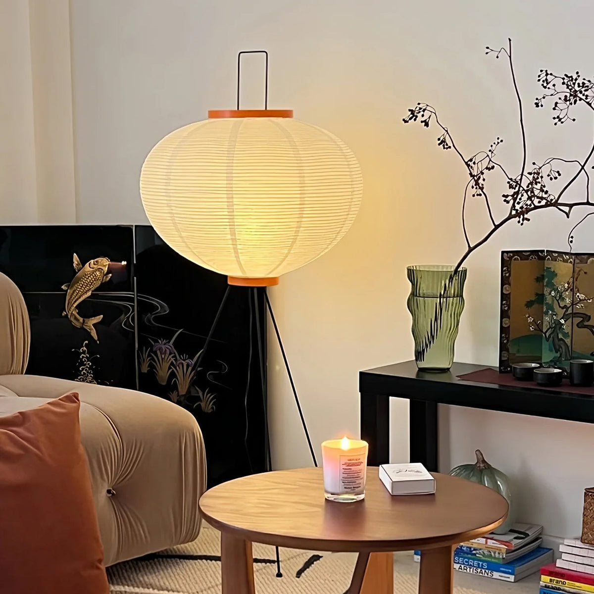 Krelix Lampadaire en Papier Scandinave
