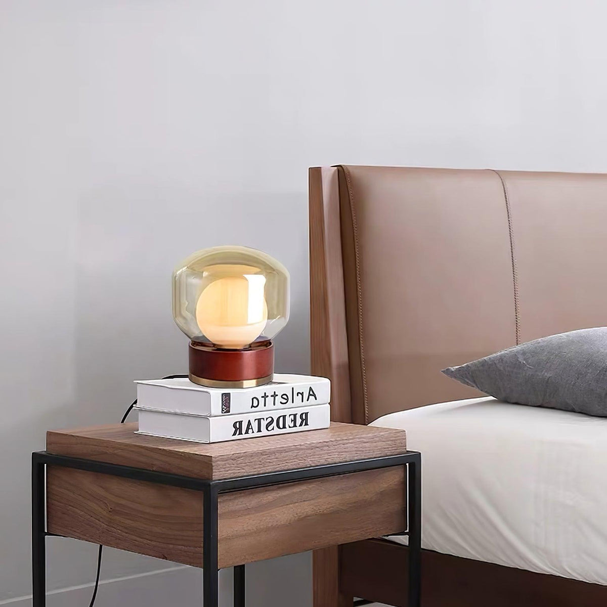 Brinox Lampe de Table en Bois Artistique