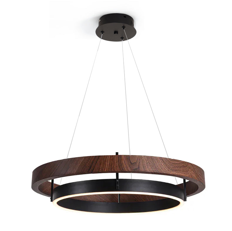Acorn Lustre Anneau en Bois