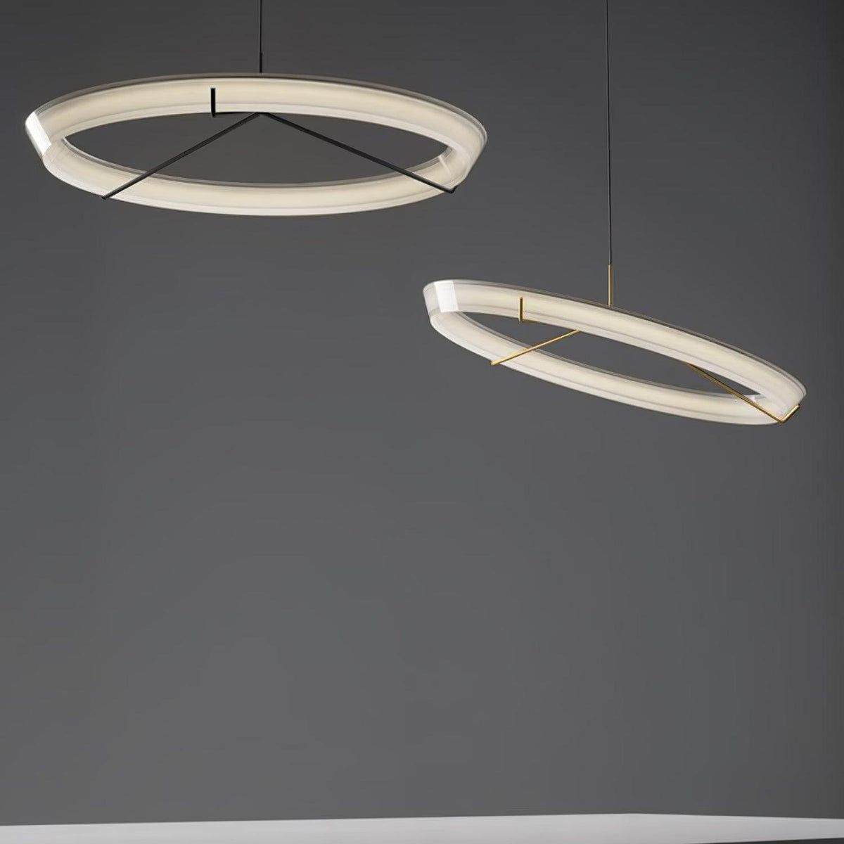 Gavista Lustre Moderne Acier Inoxydable Anneau