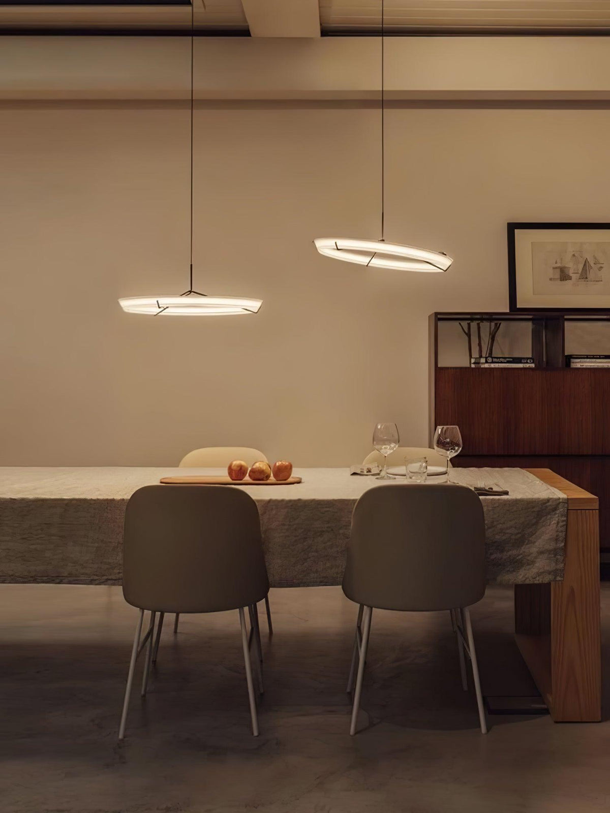 Gavista Lustre Moderne Acier Inoxydable Anneau