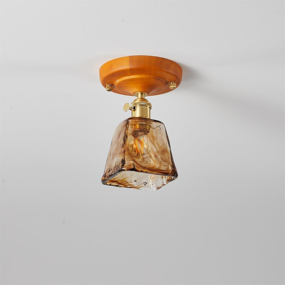 Elano Glass Ceiling Light-Neutral Decor