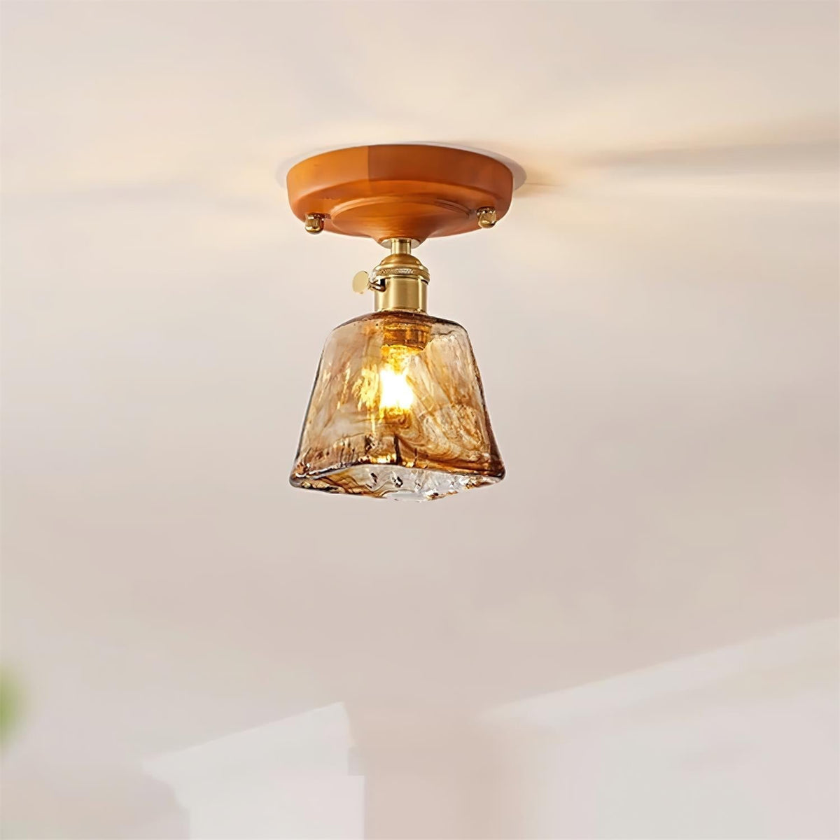 Elano Glass Ceiling Light-Neutral Decor
