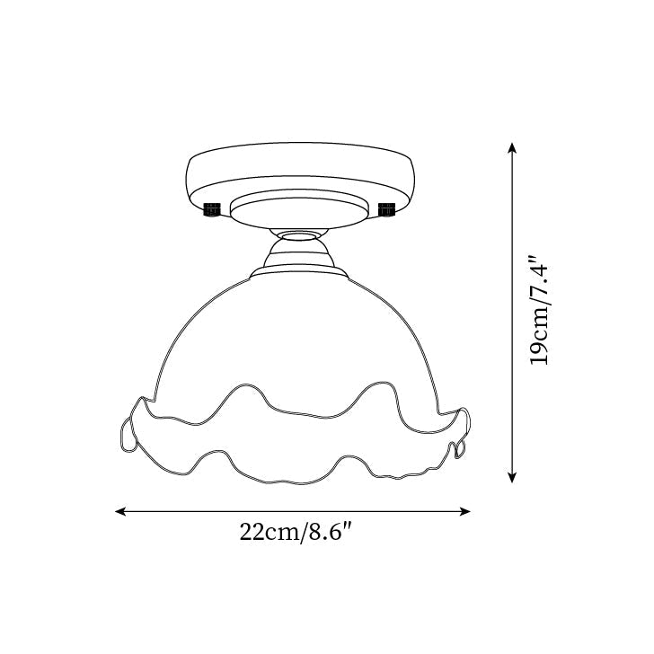 Elano Glass Ceiling Light-Neutral Decor