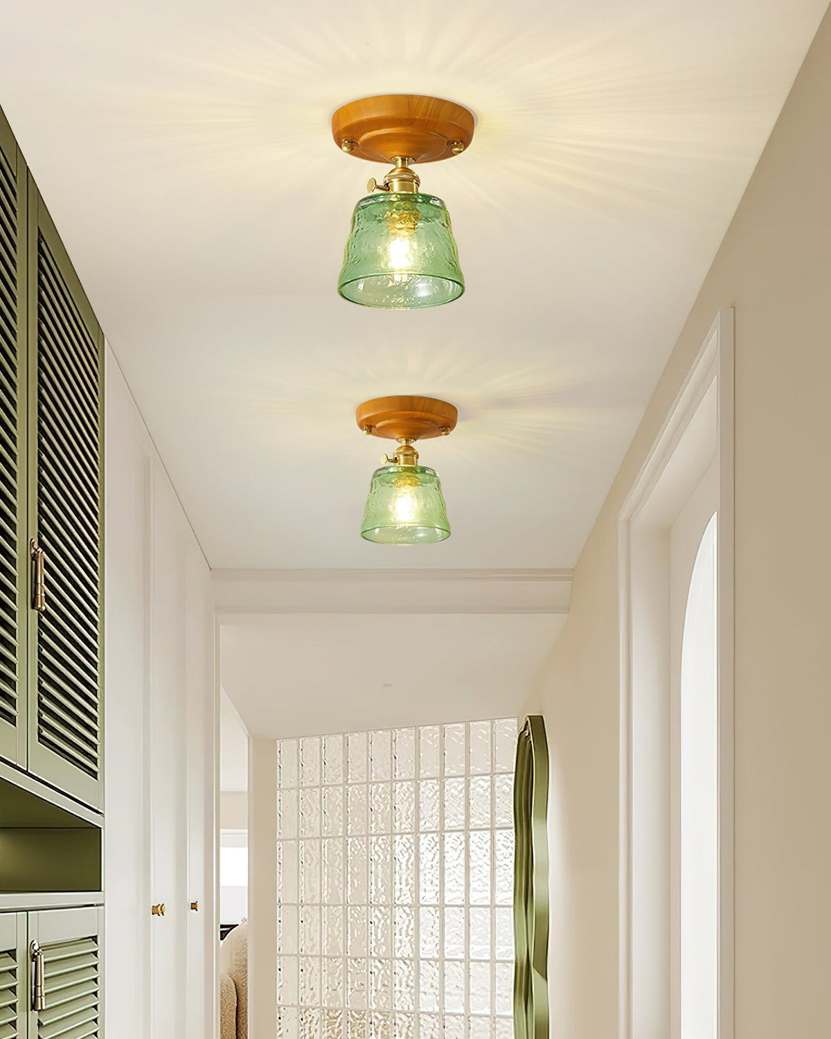 Elano Glass Ceiling Light-Neutral Decor