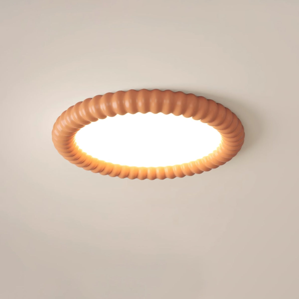 Ulire Lampe de Plafond en Résine Ondulée Art Nordique