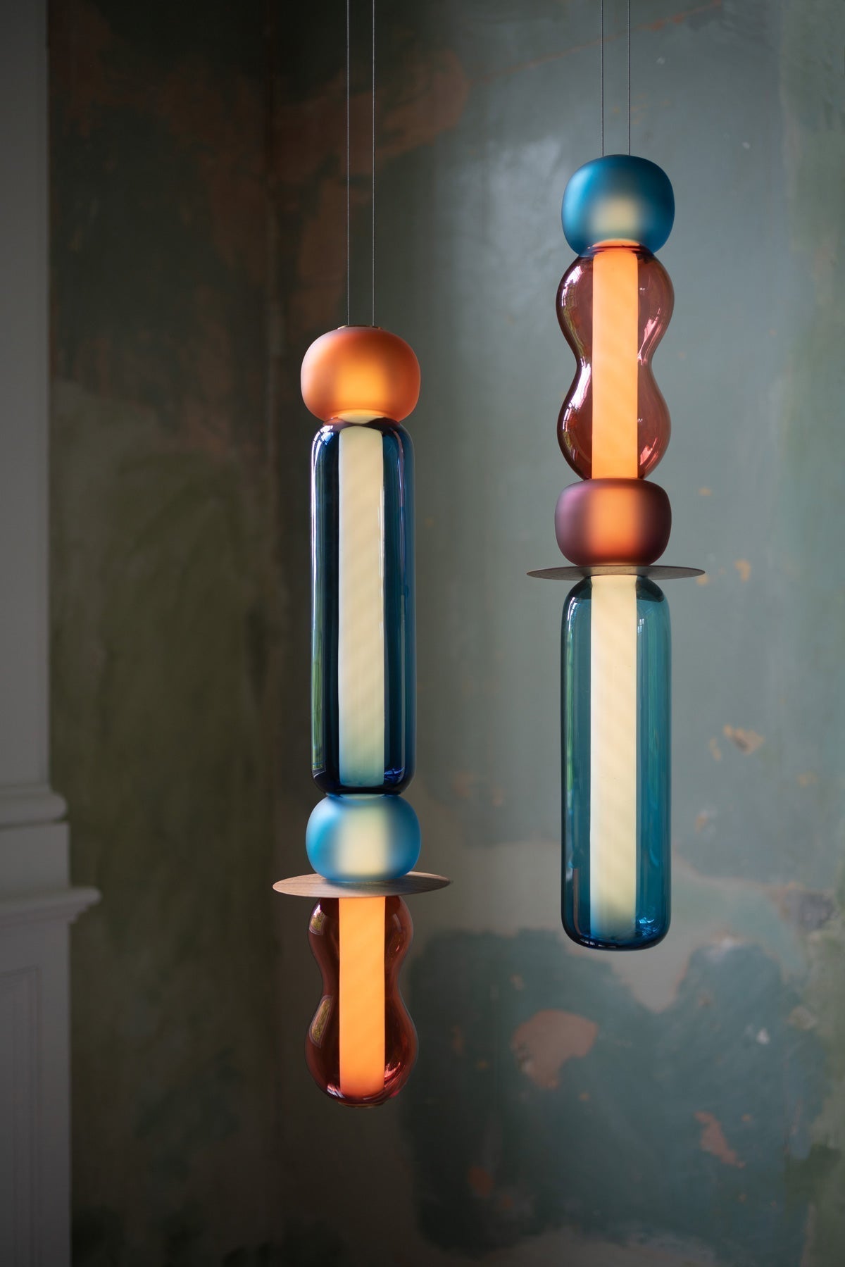 Emilenae Suspension en Verre Coloré Moderne