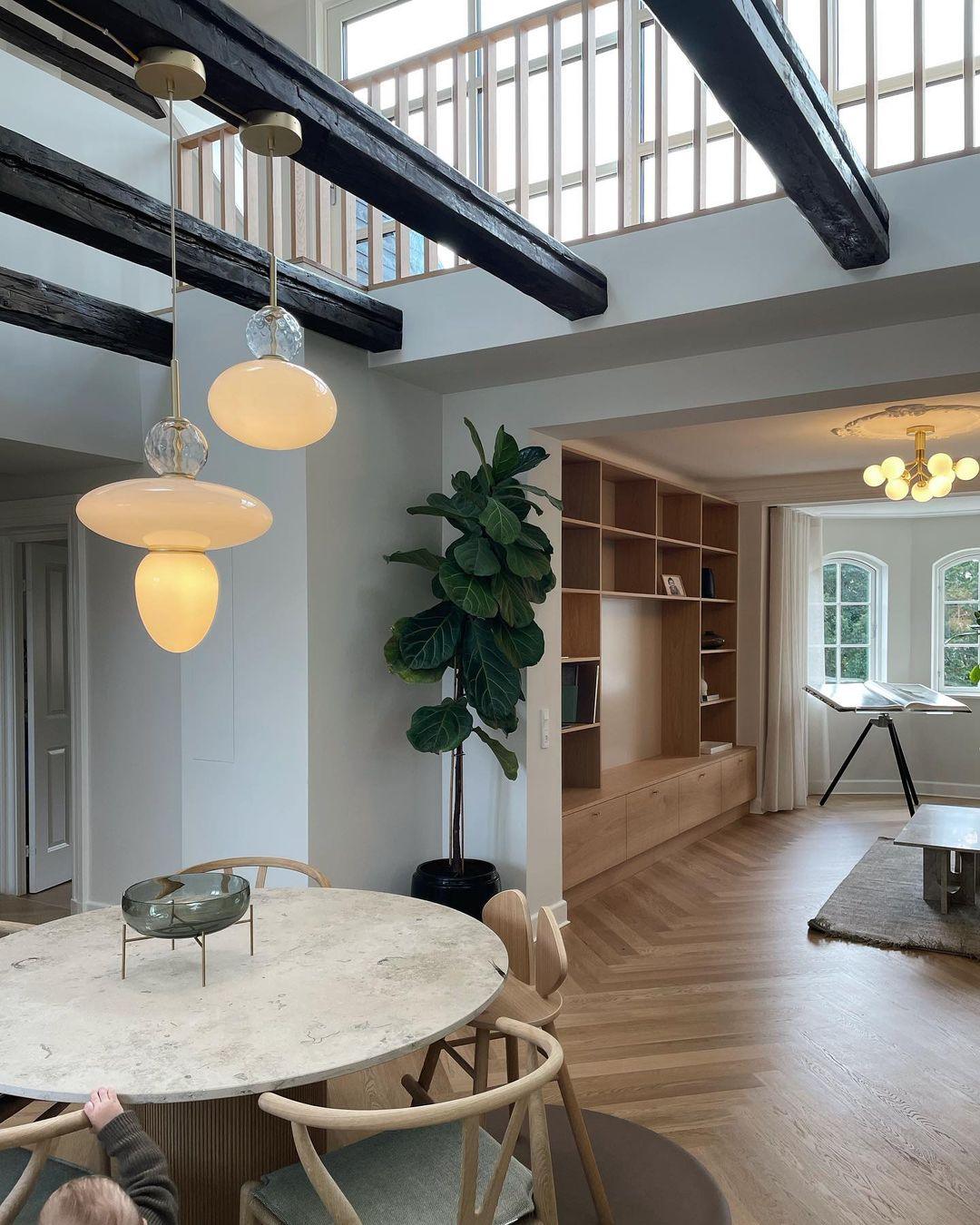 Orbelin Glass and Brass Pendant Lamp-Neutral Decor
