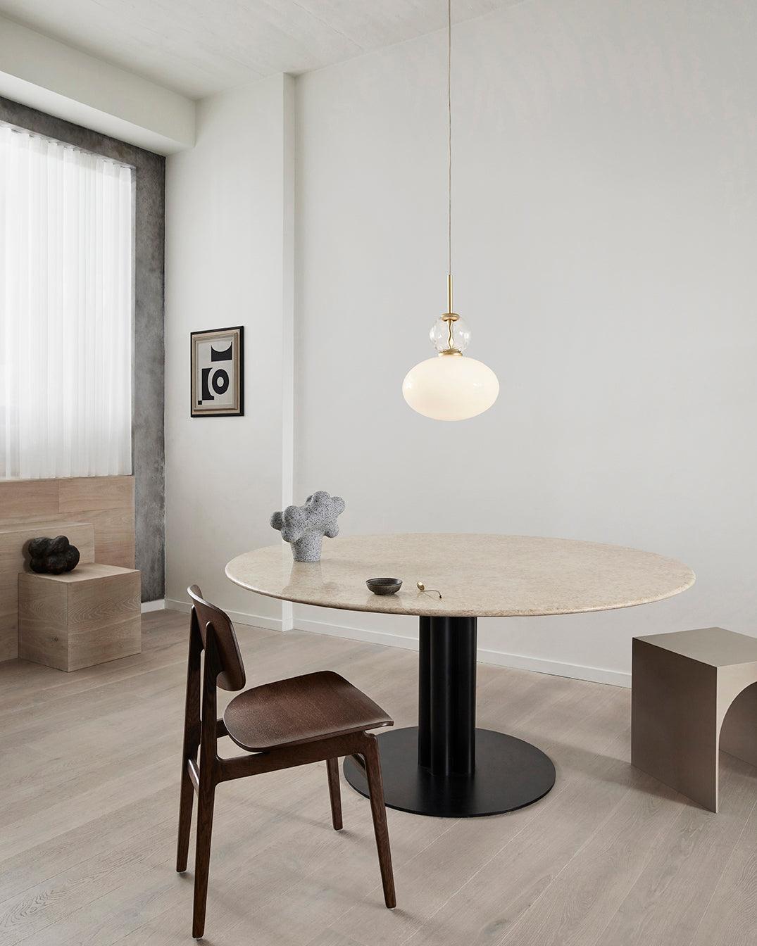 Orbelin Glass and Brass Pendant Lamp-Neutral Decor