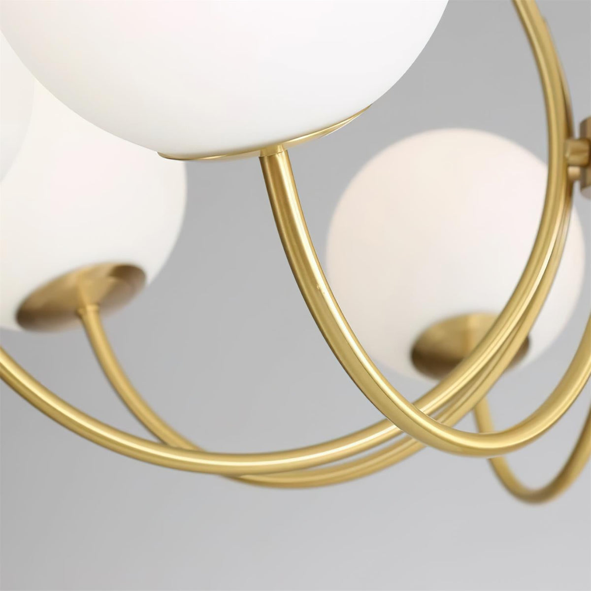 Veslo Brass and Wood Globe Chandelier-Neutral Decor