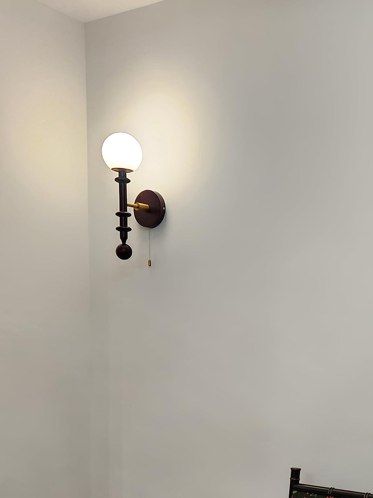 Orleira Applique Murale en Verre et Bois Moderne