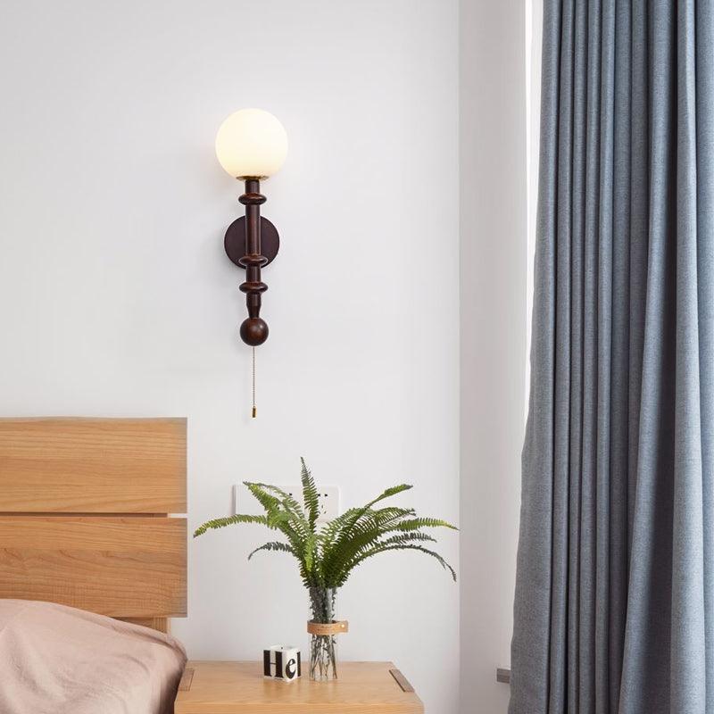 Orleira Applique Murale en Verre et Bois Moderne