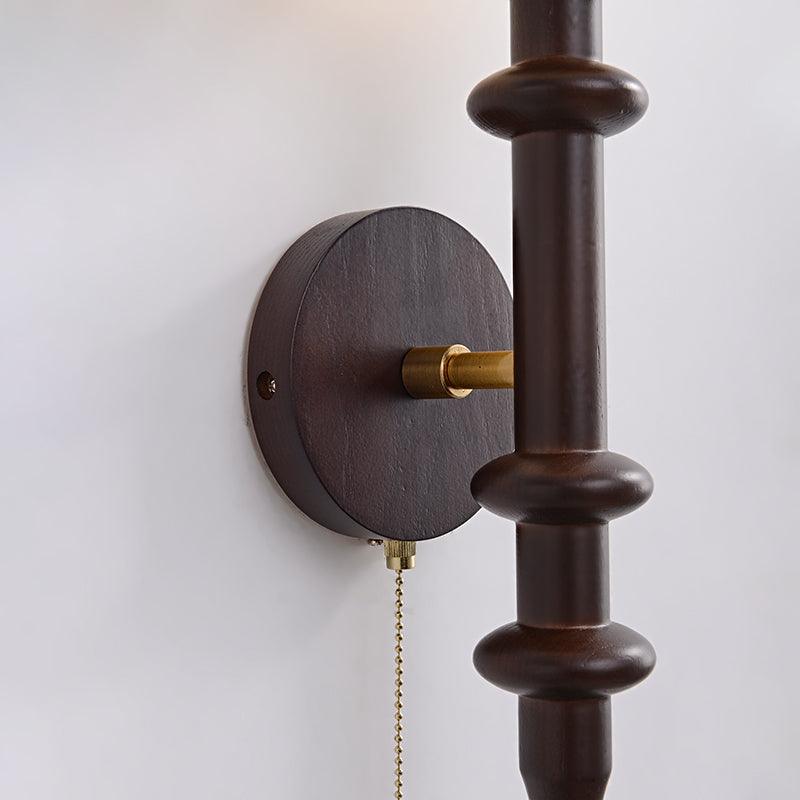 Orleira Applique Murale en Verre et Bois Moderne