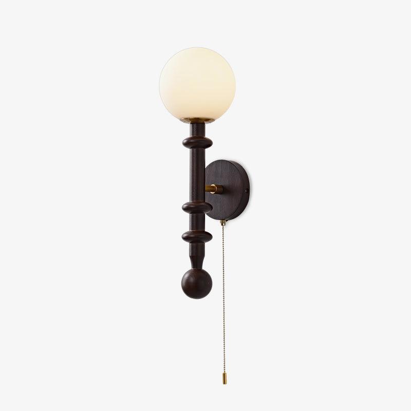 Orleira Applique Murale en Verre et Bois Moderne