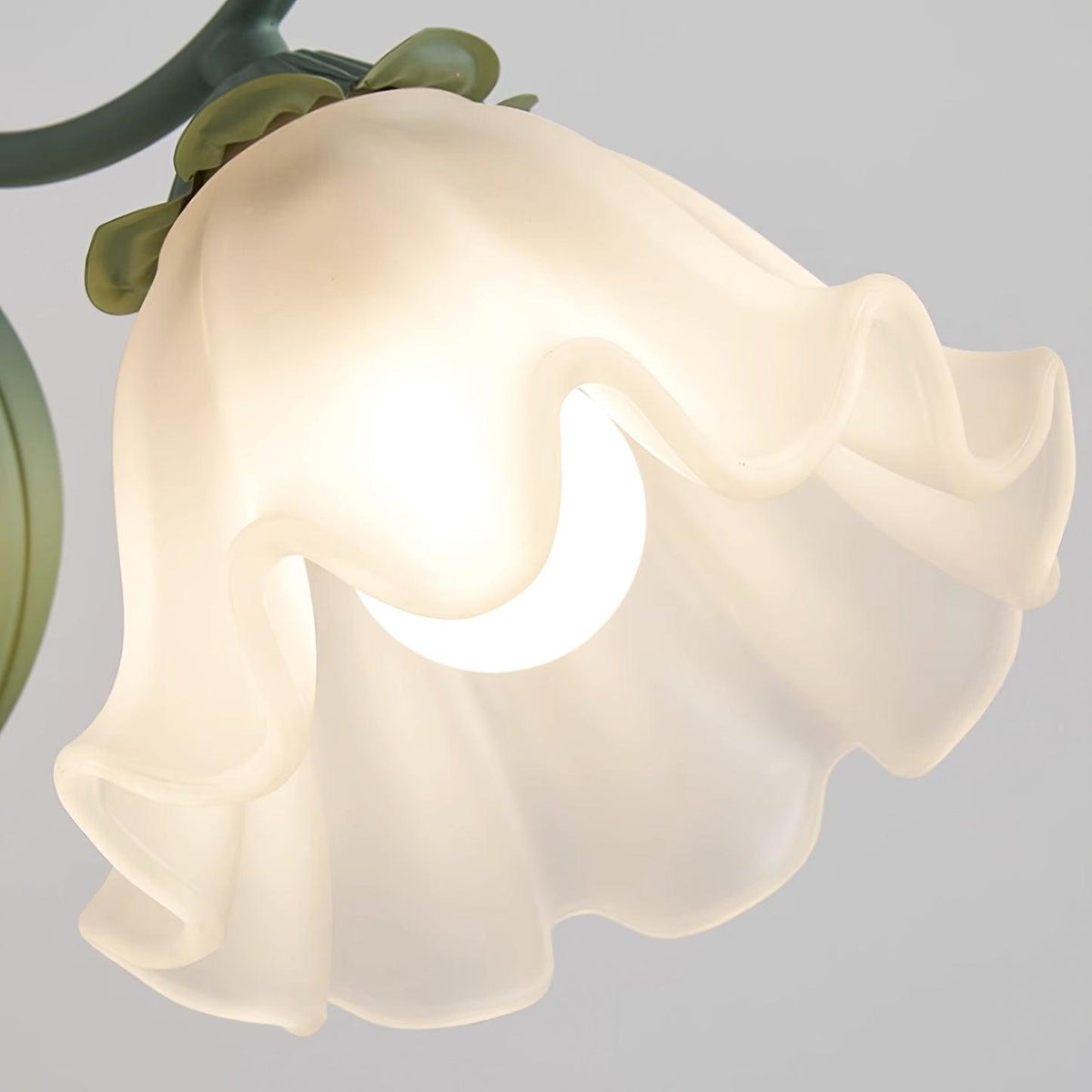 Wall Lamp Vintage Floral Glass Shade for Bedroom and Living Room-Neutral Decor