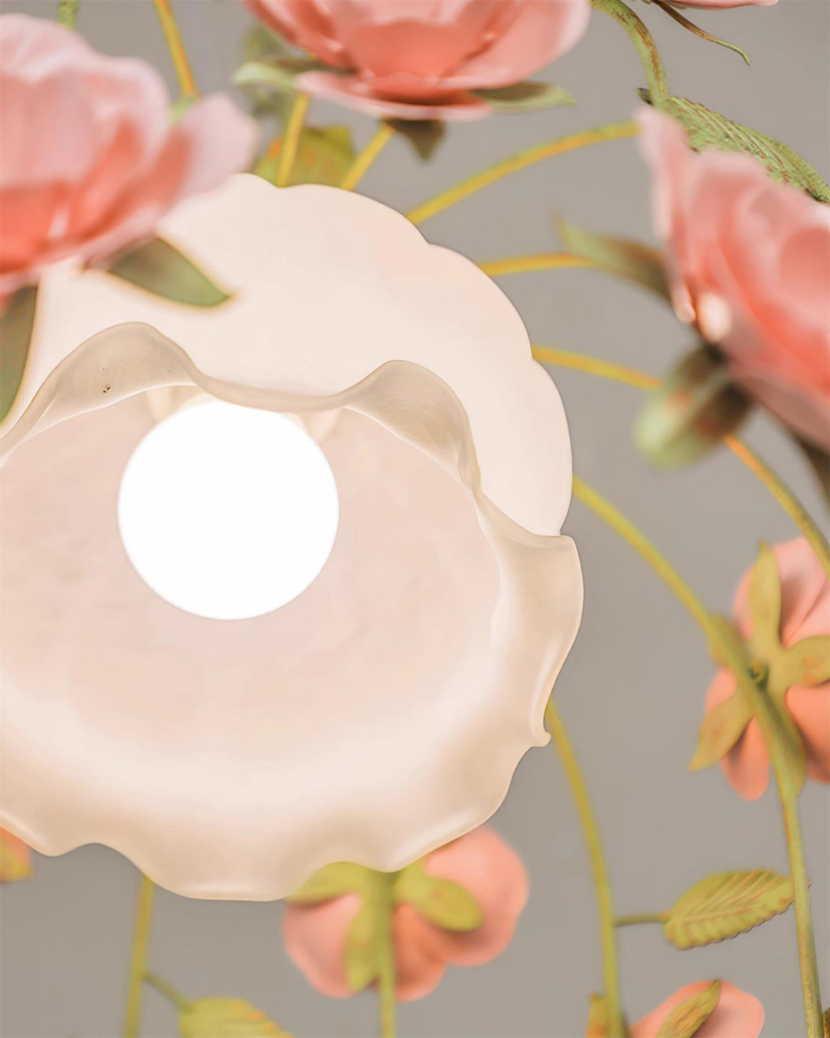 Bellova Floral Chandelier-Neutral Decor