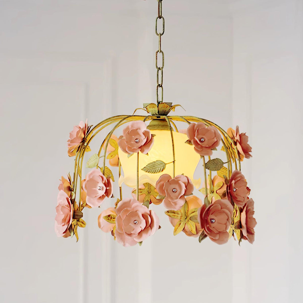 Bellova Floral Chandelier-Neutral Decor