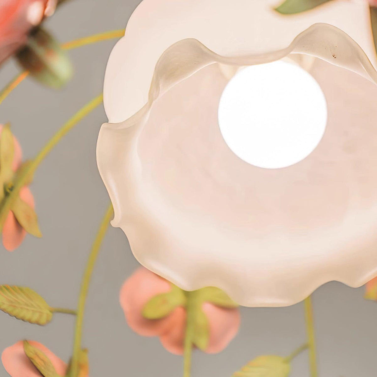 Bellova Floral Chandelier-Neutral Decor