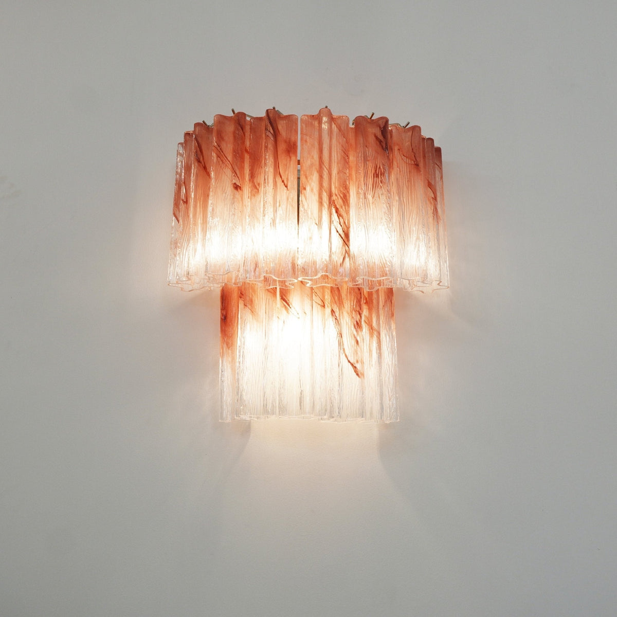 Nelena Luminaire Mural Rose Verre Lames Romantique Aquarelle