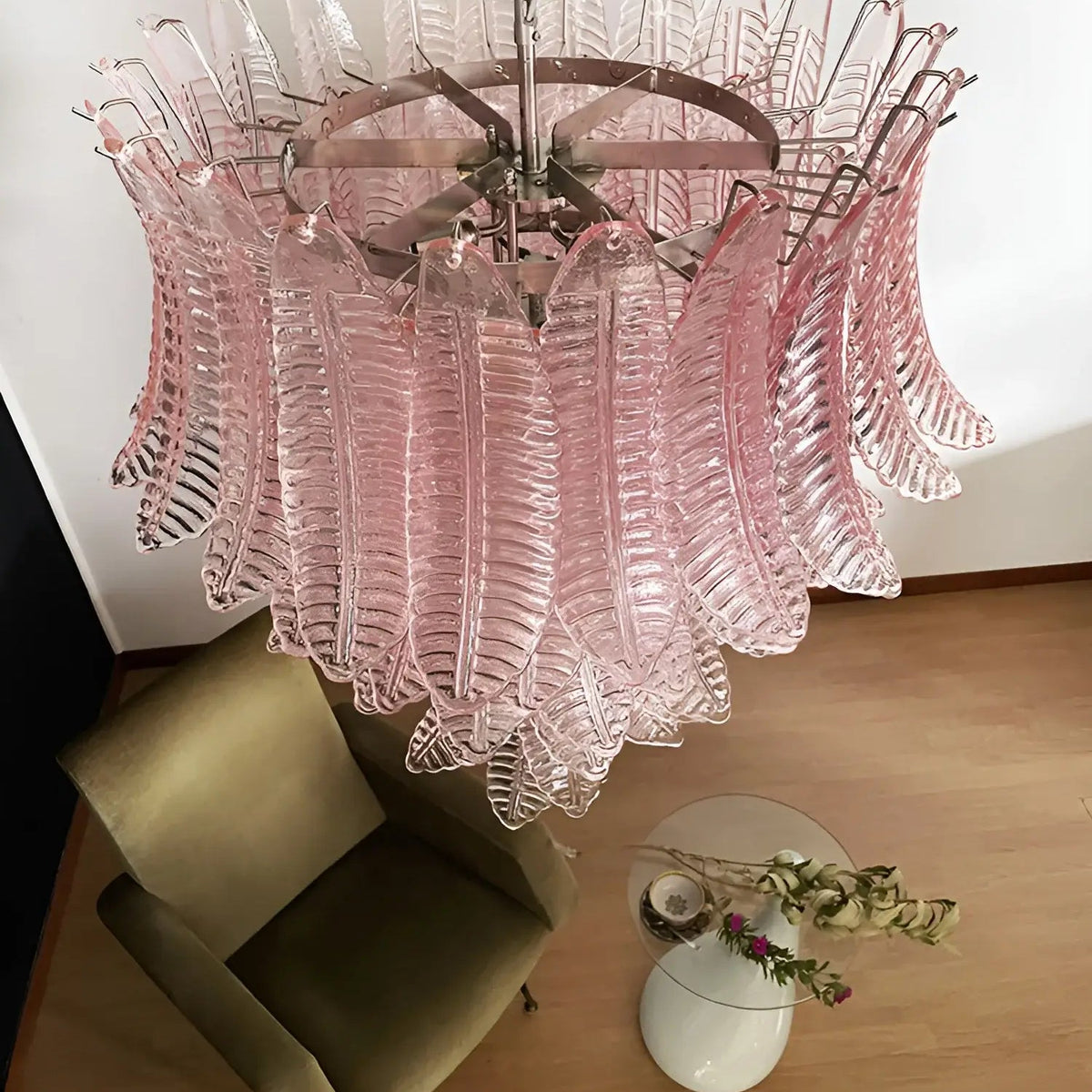 Wilaira Lustre en Verre Cascadant Romantique
