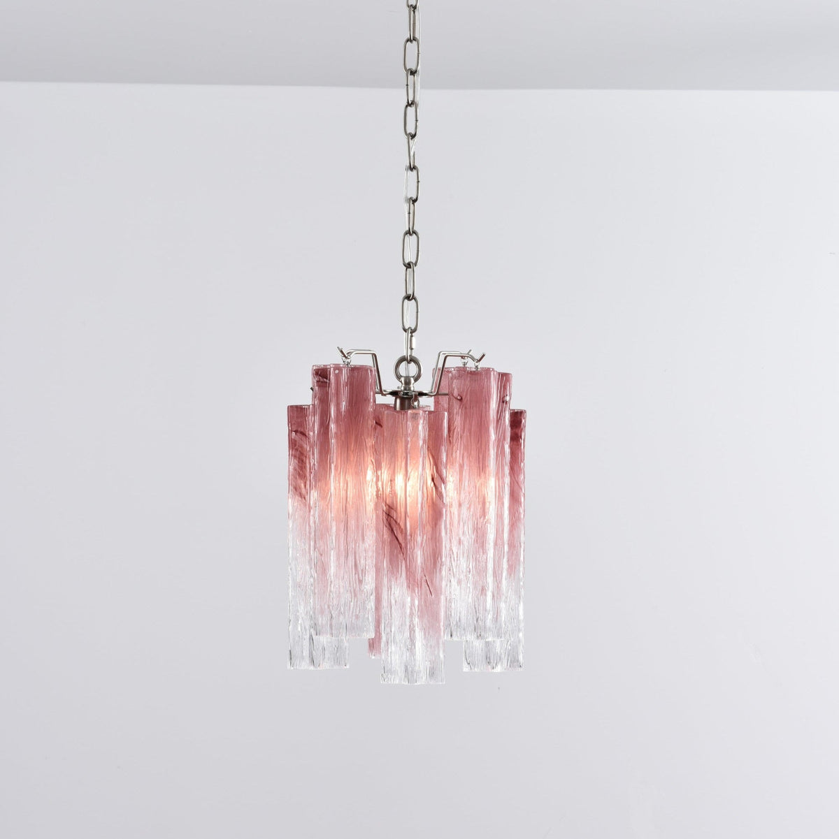 Peresa Lustre Rose Dégradé Murano Verre