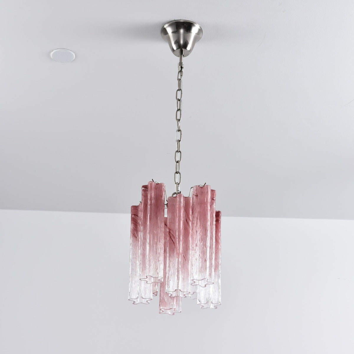Peresa Lustre Rose Dégradé Murano Verre