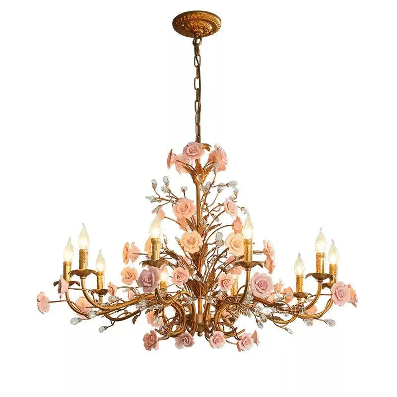 Rose Chandelier-Neutral Decor