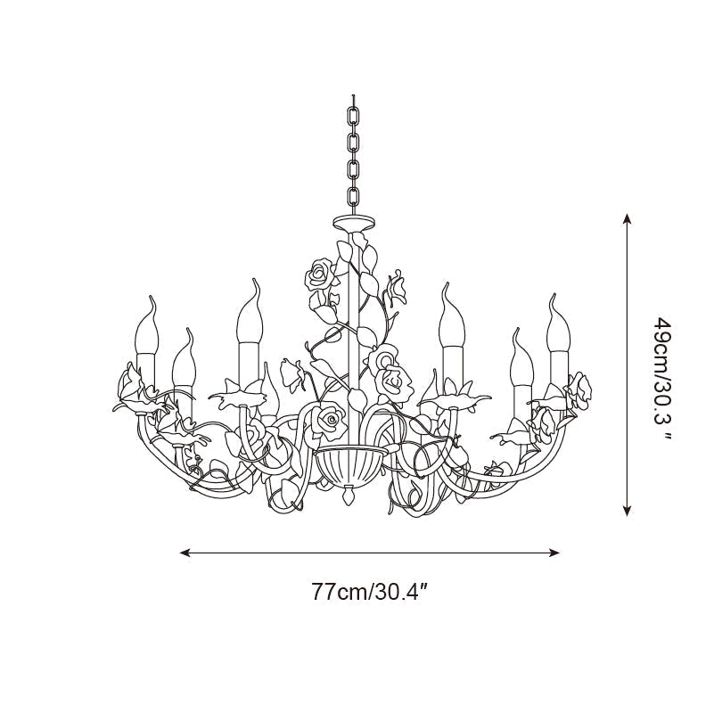 Lysa Vintage White Chandelier-Neutral Decor