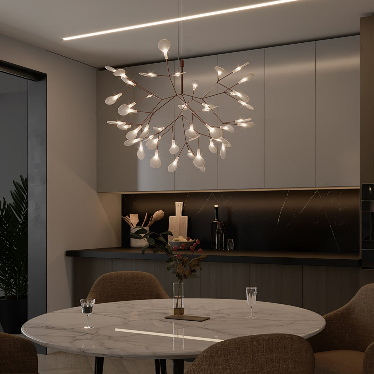 Celaria Lustre Rose Gold Firefly LED Branch